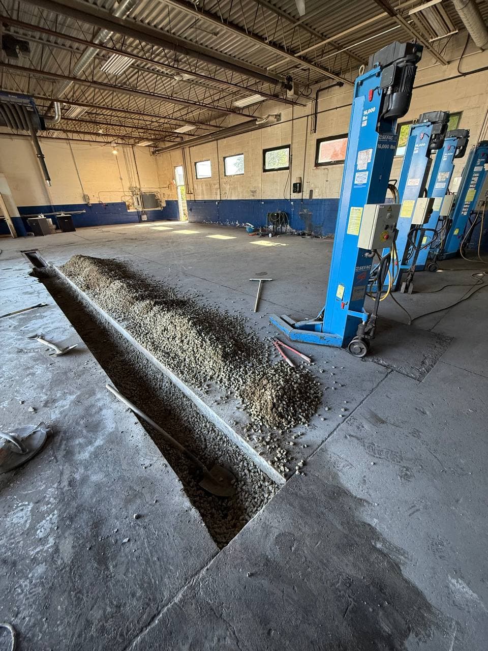 trenching concrete slab