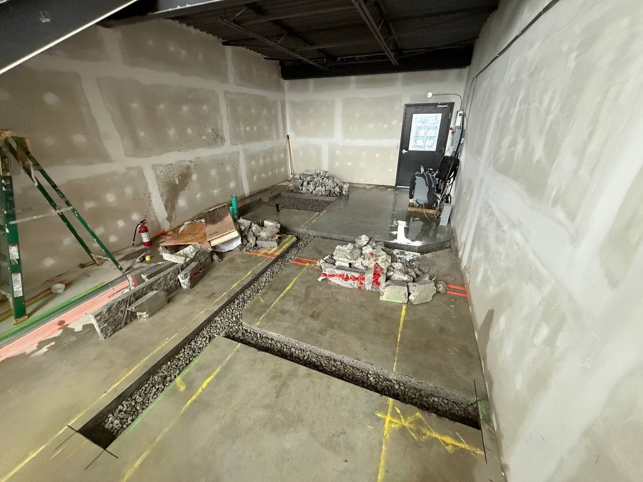 concrete trenching for plumbing