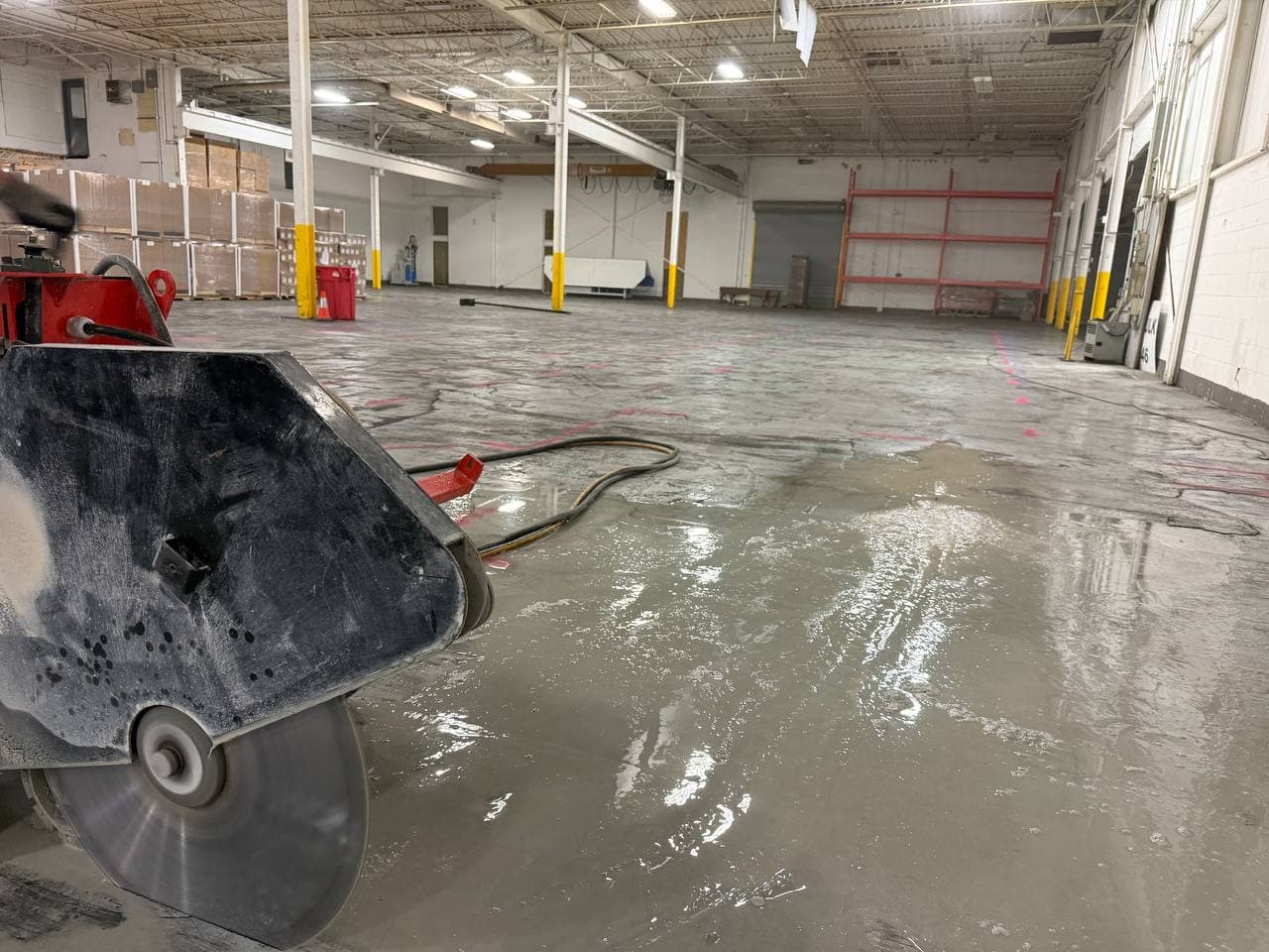 GPR floor scanning before sawing