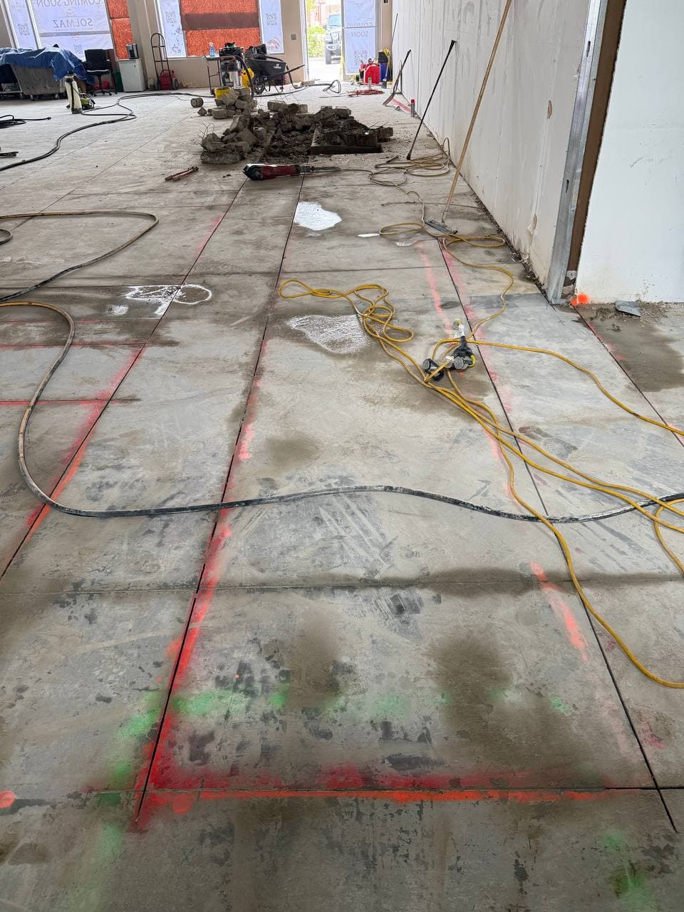 trenching concrete slab